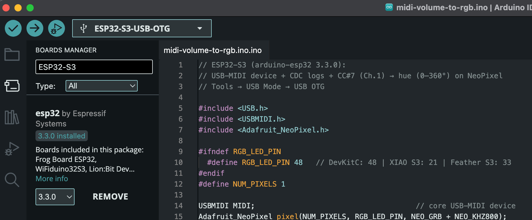 Arduino IDE V2 ESP setup