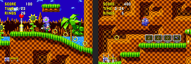 Two Screens from Sonic 1, 1991
https://sonic.fandom.com/wiki/Sonic_the_Hedgehog_(1991)